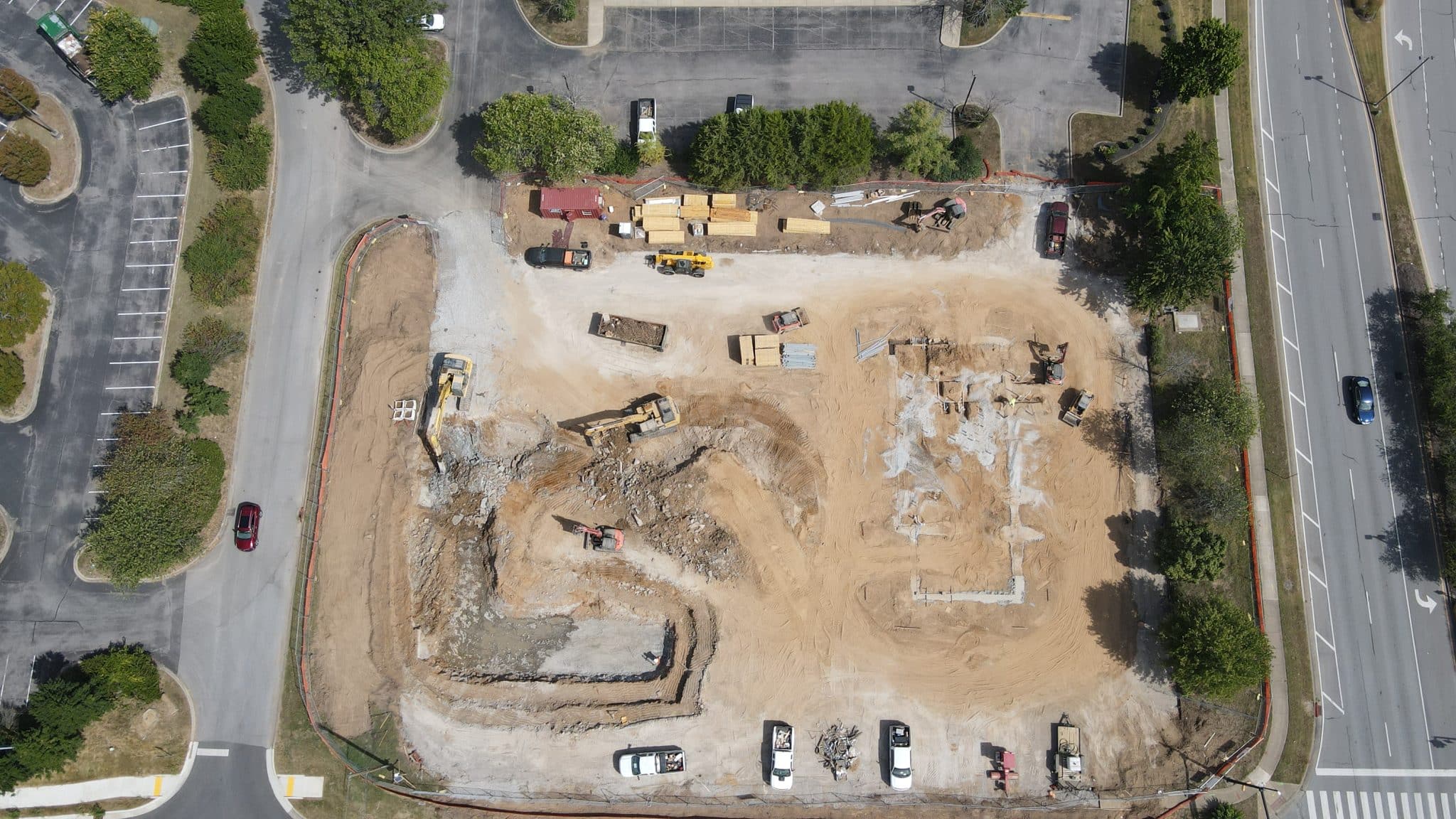 Aerial concrete work